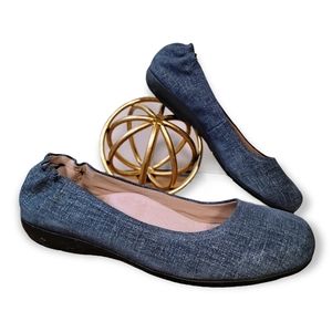 Abeo | 10 N B.I.O. Women's Tammy - Navy Blue Textured Ballet Flats